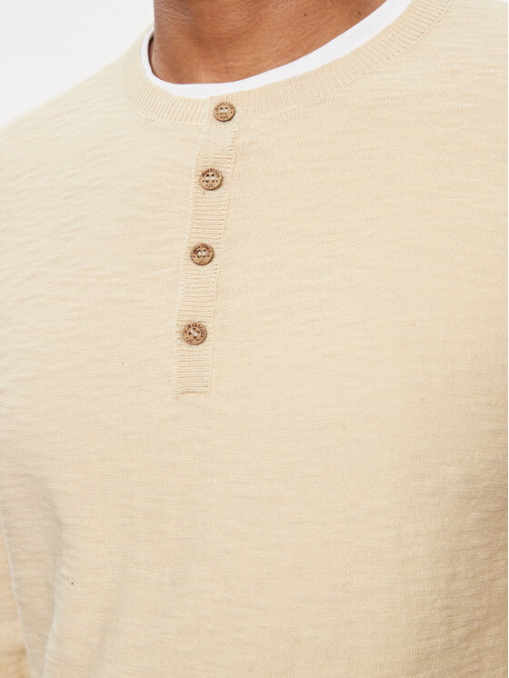 INDICODE INDICODE Pullover Mattiaxa 30-458 Beige Regular Fit