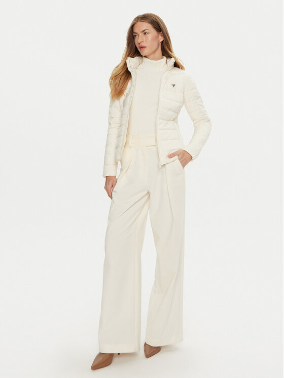 Guess Guess Пухено яке Diann V4YL04 WF3X0 Екрю Regular Fit