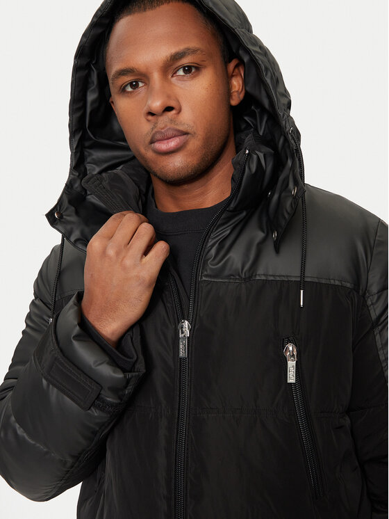 KARL LAGERFELD KARL LAGERFELD Pehelykabát 455001 544501 Fekete Regular Fit