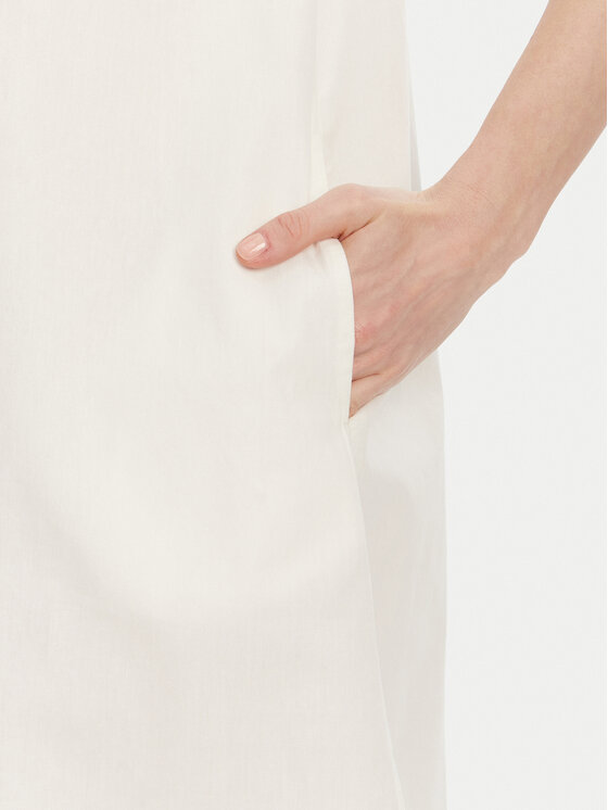 Selmark Selmark Košilové šaty BM033 Écru Relaxed Fit