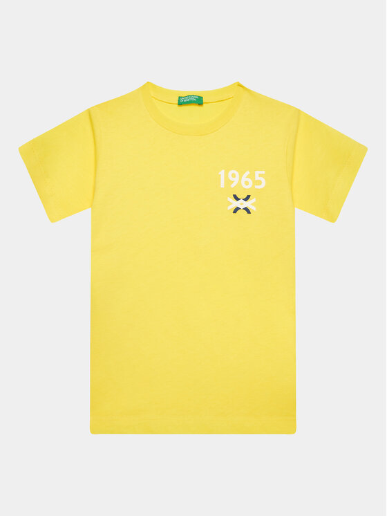 United Colors Of Benetton T-shirt 3I1XG109J Giallo Regular Fit, taglia : 82