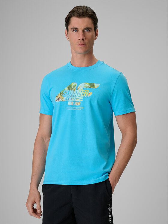 4F 4F T-shirt SUMMER CODE Blu Regular Fit