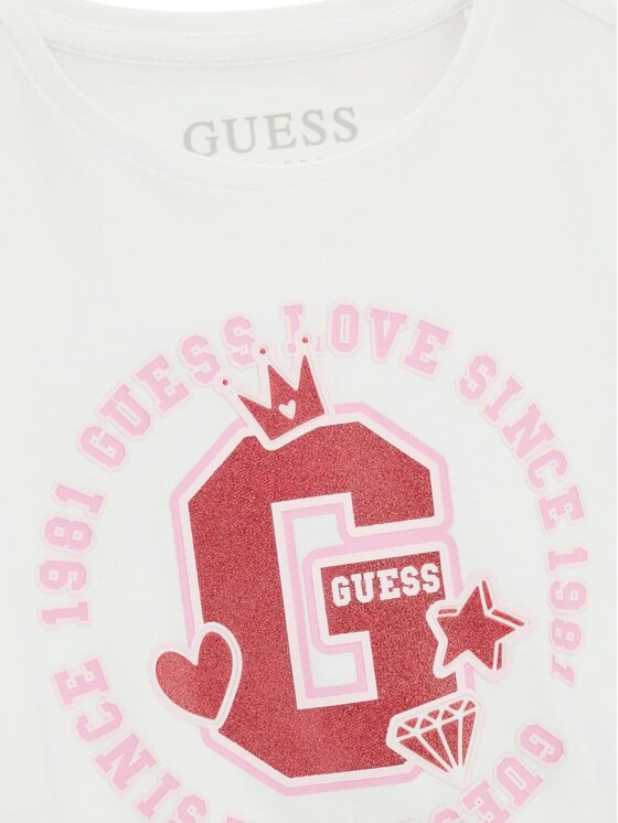 Guess Kids Guess Kids T-Shirt 183029 Biały Classic Fit