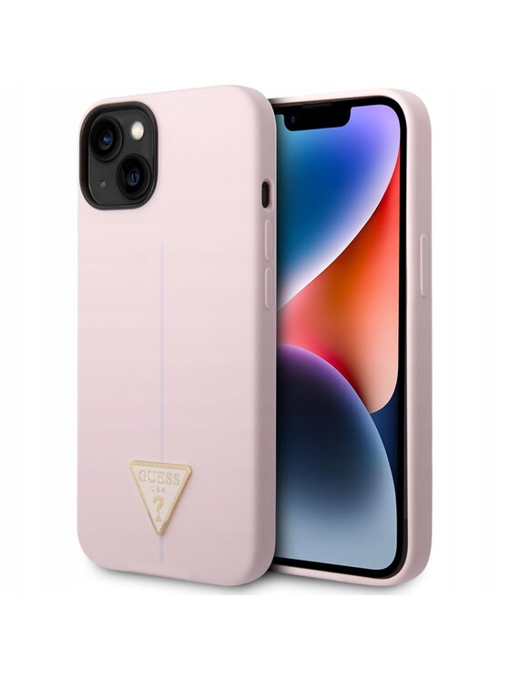 Guess Guess Etui na telefon SiliconeTriangle Fioletowy