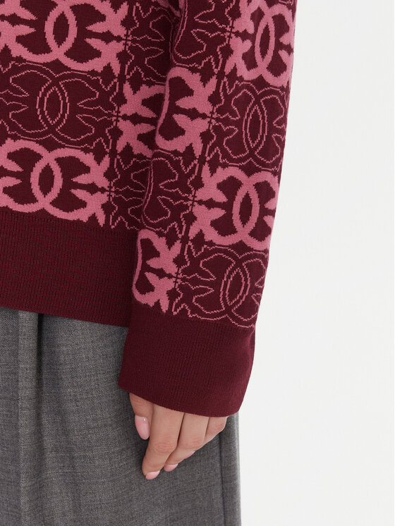 PINKO PINKO Cardigan Half Breed 106042 A2YD Bordeaux Regular Fit