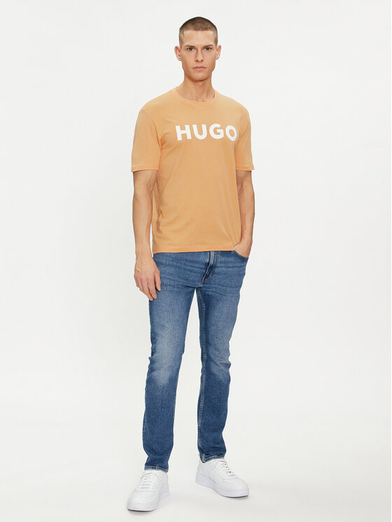 HUGO Hugo Majica Dulivio 50467556 Oranžna Regular Fit