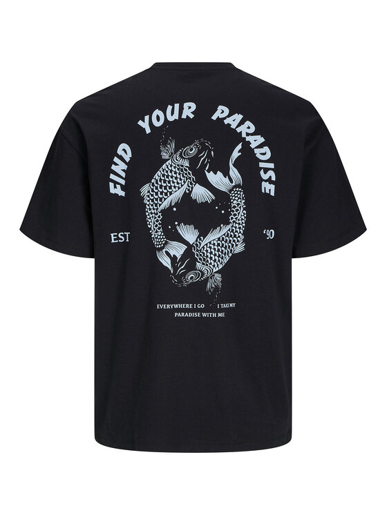 Jack&Jones Jack&Jones Majica Charge 12269384 Črna Relaxed Fit