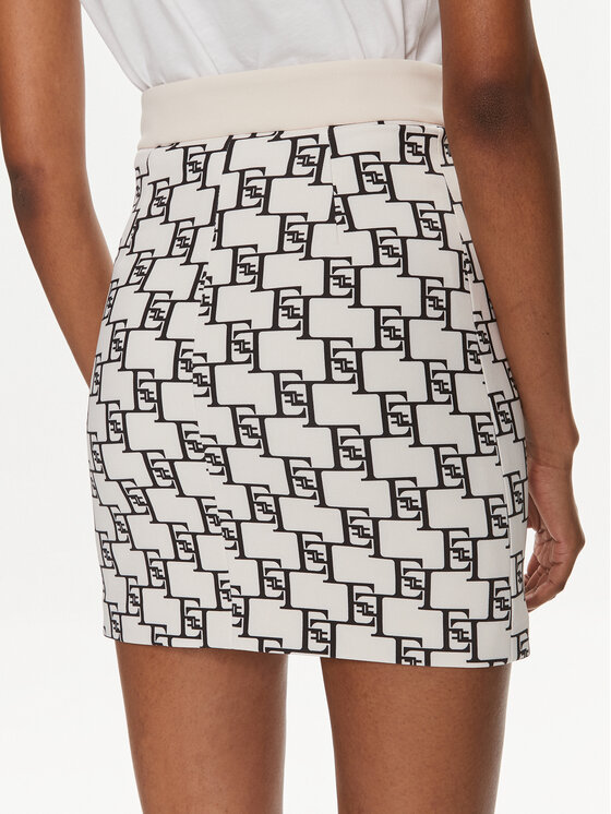 Elisabetta Franchi Elisabetta Franchi Minirock GO-S03-41E2-V250 Écru Regular Fit