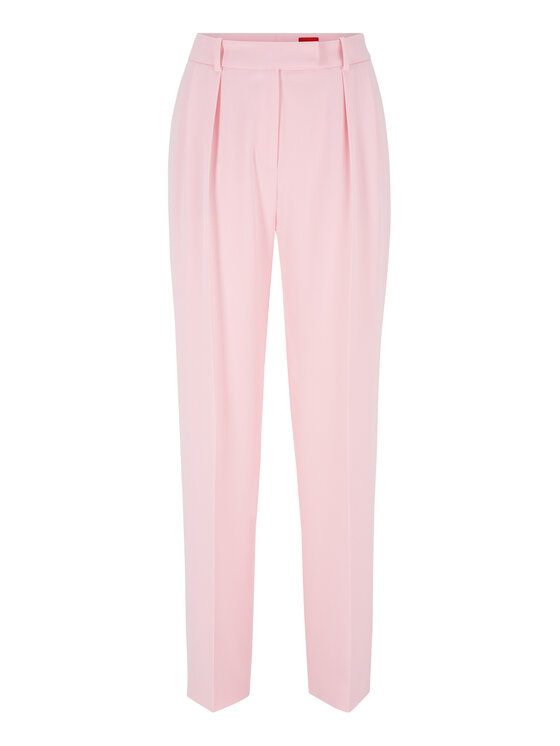 HUGO Hugo Spodnie materiałowe 50489275 Różowy Regular Fit