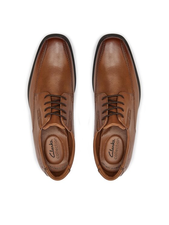 Clarks Clarks Półbuty Tilden Walk 261300957 Brązowy