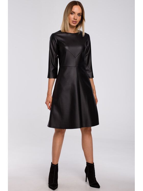 Made of Emotion Vestito di pelle M541 Nero