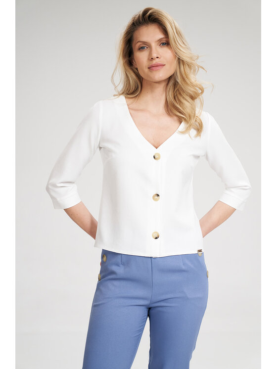 FIGL FIGLFIGL Blusa M699 Bianco Regular Fit