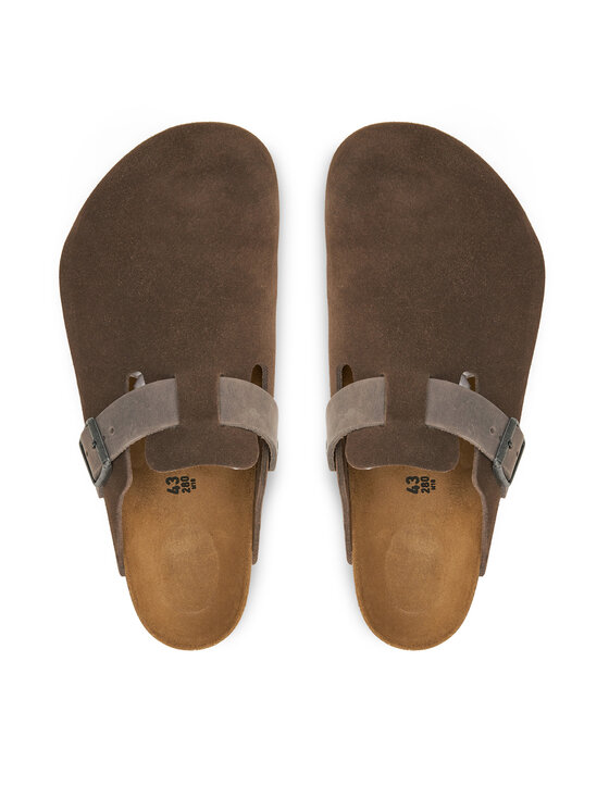 Birkenstock Birkenstock Iešļūcenes Boston zamsz 1029210 Brūns