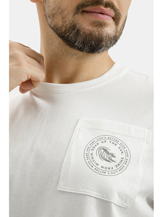 Cross Jeans Cross Jeans T-Shirt 16153-028 Biały Regular Fit