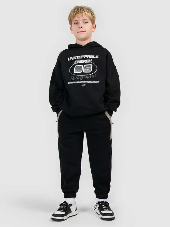 4F 4F Spodnie dresowe ESPORTS RACING Czarny Regular Fit