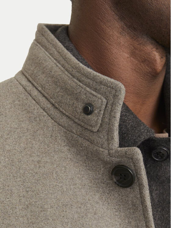 Jack & Jones Jack & Jones Wollmantel Melton 12258672 Beige Regular Fit