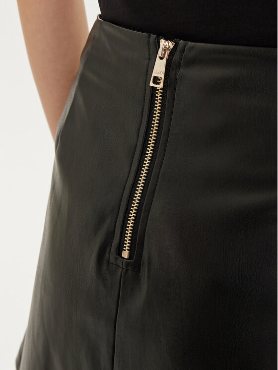 Liu Jo Liu Jo Fustă din imitație de piele WF4152 E0392 Negru Regular Fit