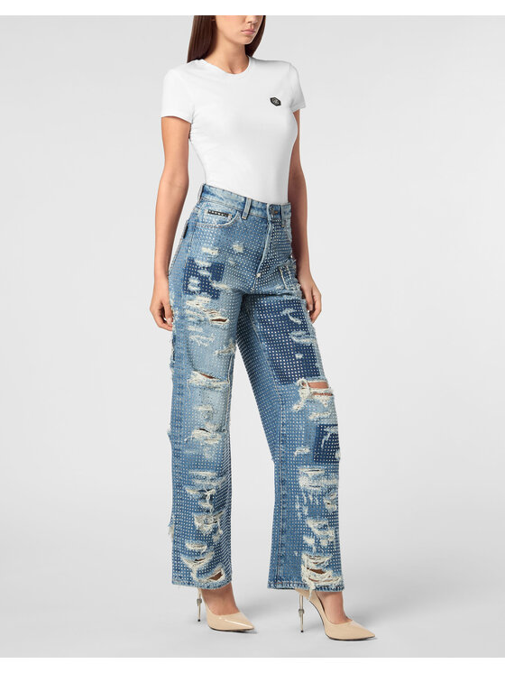 PHILIPP PLEIN PHILIPP PLEIN Jeansy 23079 Niebieski Skater Fit
