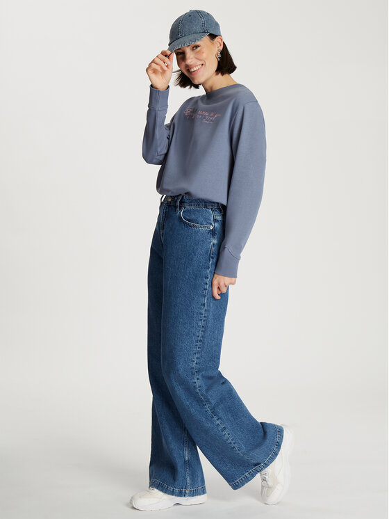 Cross Jeans Cross Jeans Bluza 65466-014 Niebieski Regular Fit