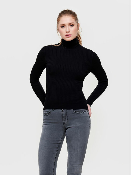 ONLY ONLY Rolák Karol 15165075 Černá Slim Fit