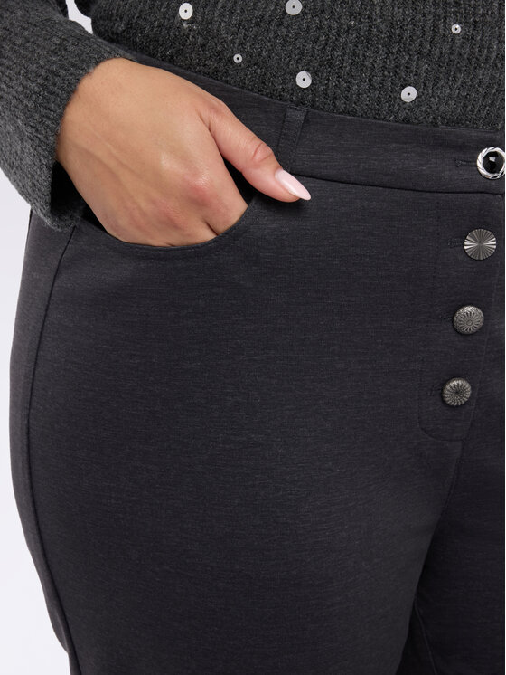 Fiorella Rubino Fiorella Rubino Spodnie materiałowe P847L002258N013 Szary Regular Fit