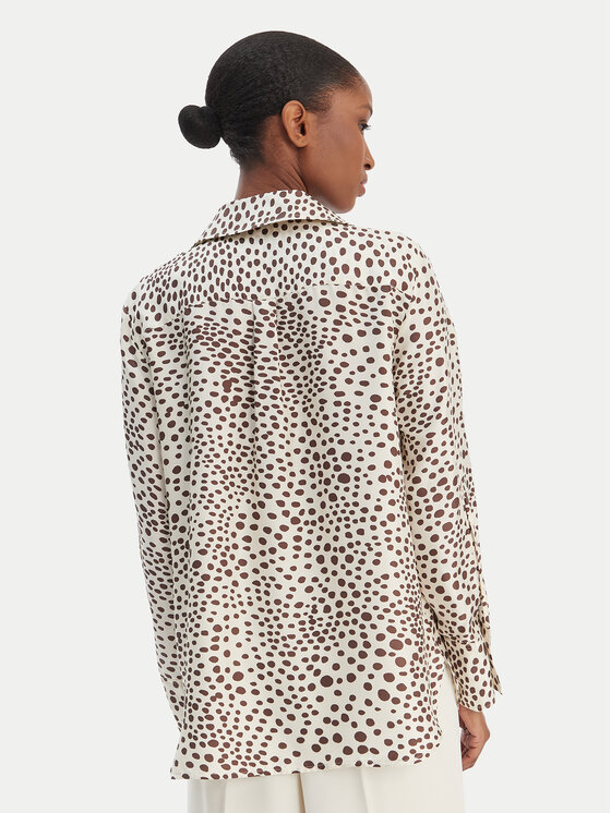 Marella Marella Hemd Salve 2613111141 Écru Relaxed Fit