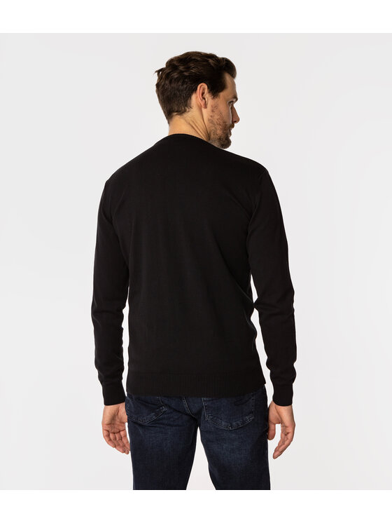 Lee Cooper Lee Cooper Sweter ADAM Czarny Regular Fit