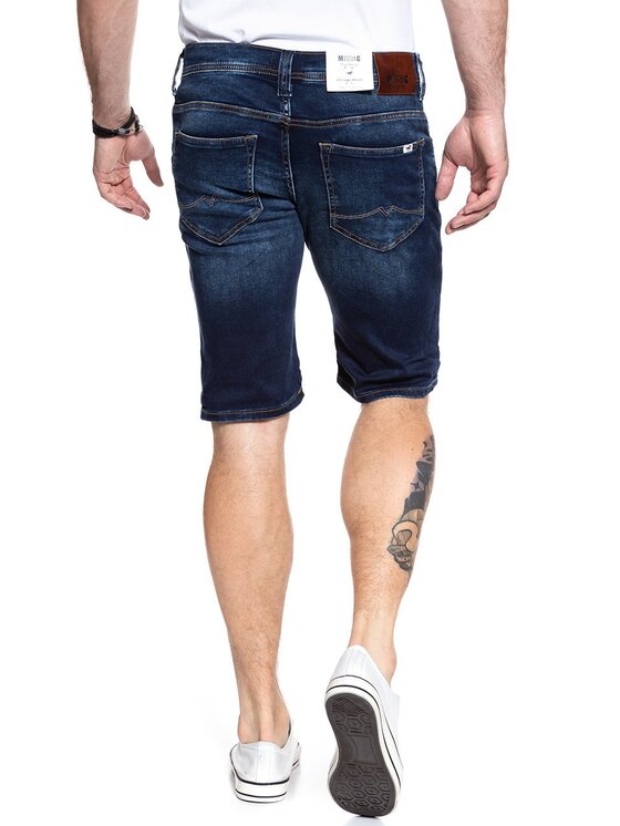 Mustang Mustang Szorty jeansowe CHICAGO SHORT Niebieski Regular Fit