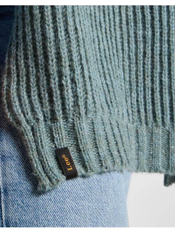 Lee Lee Szalik RIBBED KNITTED SCARF Zielony