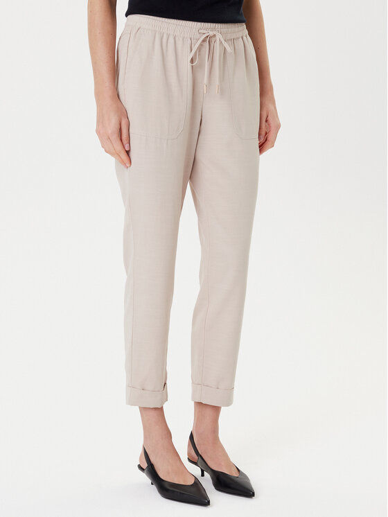 TATUUM Tatuum Kalhoty z materiálu Sudiki T2506.147 Béžová Slim Fit
