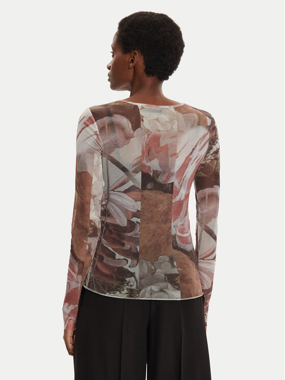 Desigual Desigual Μπλουζάκι Carson 24WWTK59 Καφέ Regular Fit