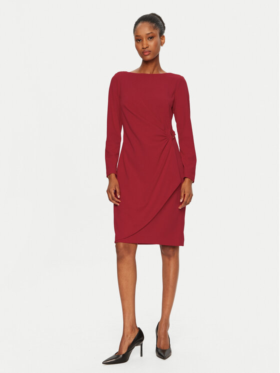 DKNY DKNY Koktel haljina DD4H1242 Crvena Slim Fit