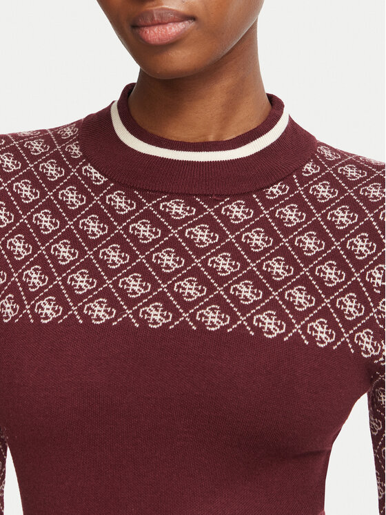 Guess Guess Пуловер W5BR24 Z3JD2 Бордо Slim Fit