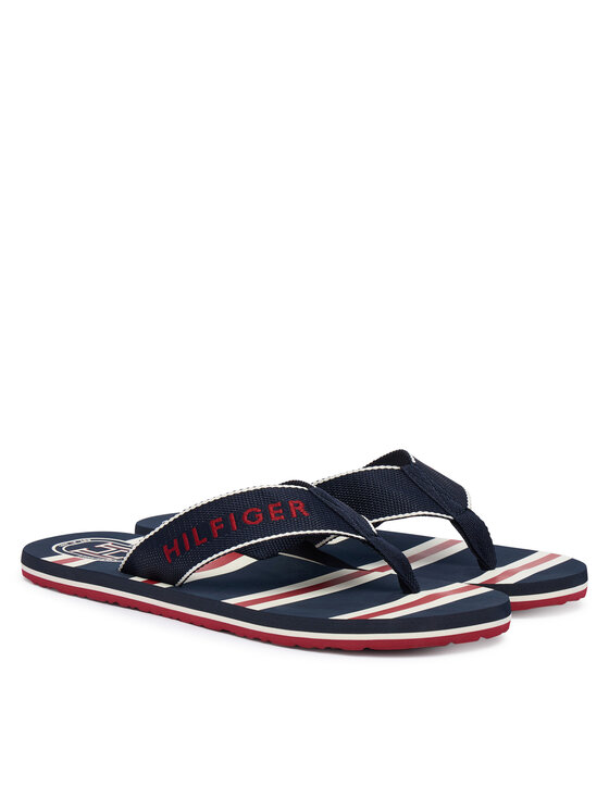 Tommy Hilfiger Tommy Hilfiger Varbavahesandaalid Stripes Beach Sandal FM0FM06003 Tumesinine