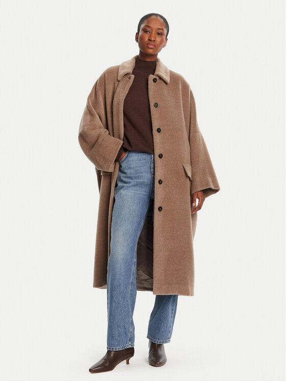 Marella Marella Volneni plašč Icam 2523016122 Bež Regular Fit