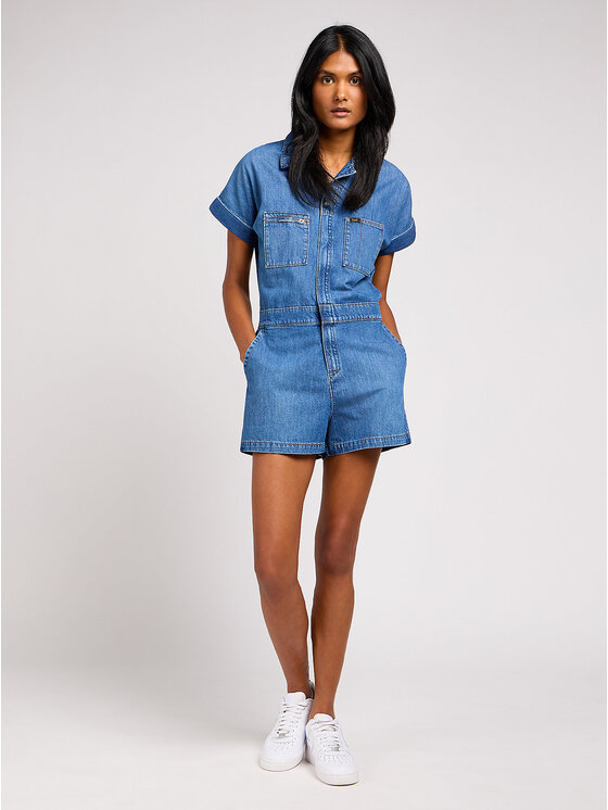 Lee Lee Jumpsuit SHORT UNIONALL Blu Regular Fit