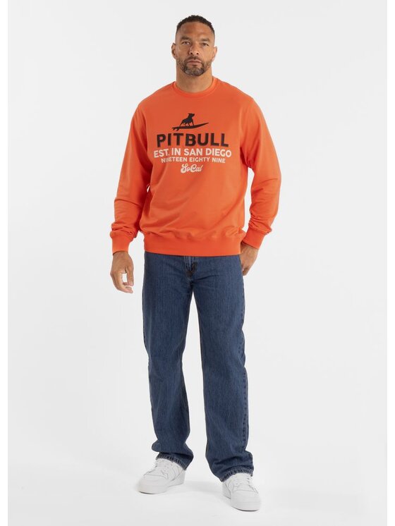 PITBULL PITBULL Bluza SURFING DOG Pomarańczowy Regular Fit