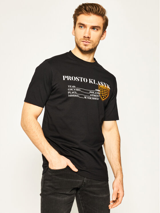 PROSTO. PROSTO. T-shirt KLASYK Gunbox 8594 Nero Regular Fit