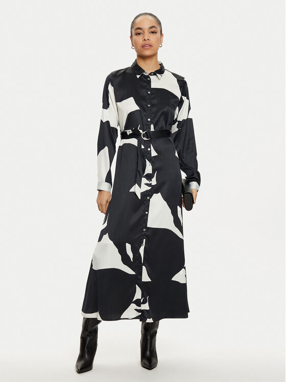 ONLY ONLY Sukienka koszulowa Jane 15336733 Czarny Regular Fit