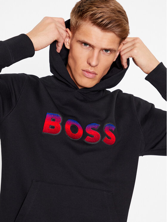 BOSS Boss Majica dugih rukava Seeger 99 50499560 Crna Regular Fit