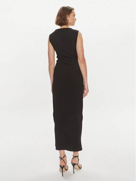 Calvin Klein Calvin Klein Sukienka letnia Crinkled K20K206545 Czarny Regular Fit