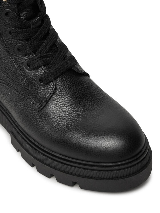 Tommy Hilfiger Tommy Hilfiger Botine Bicolor Leather Lace-Up FW0FW08160 Negru