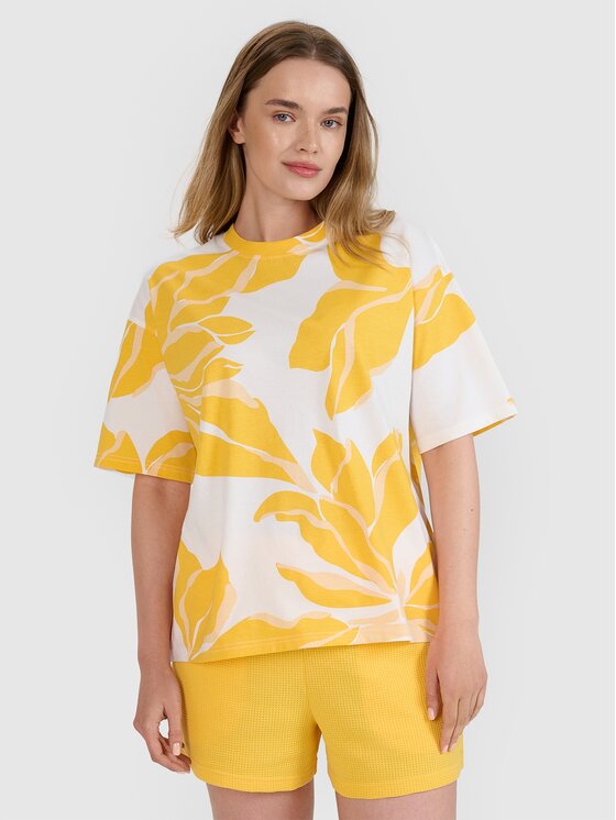 4F 4F T-Shirt 4FRSS25TTSHF2692-90A Έγχρωμο Oversize