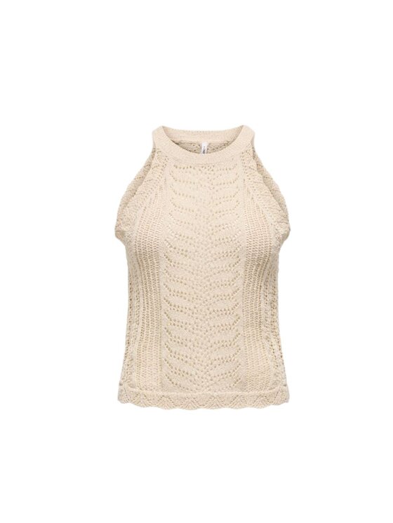 ONLY ONLY Top Top onlerinsltop knt Beige Slim Fit