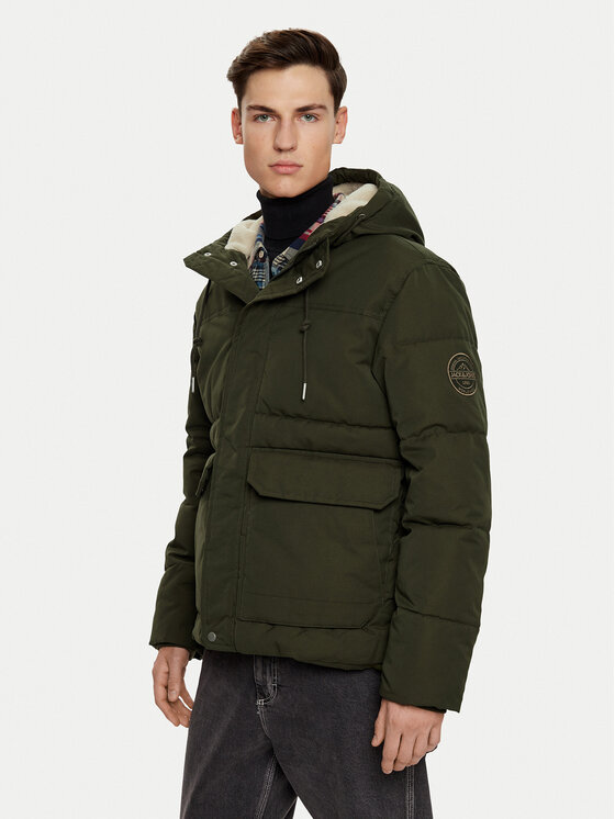 Jack & Jones Jack & Jones Geacă de iarnă Carl 12256901 Verde Straight Fit