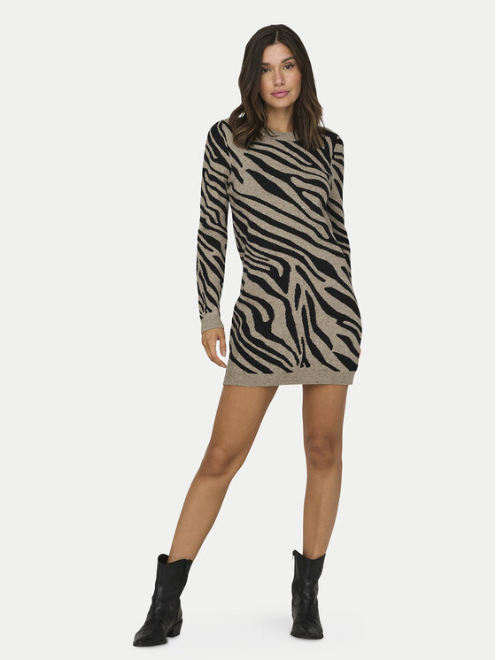 ONLY ONLY Vestito di maglia Jenni 15321988 Marrone Regular Fit