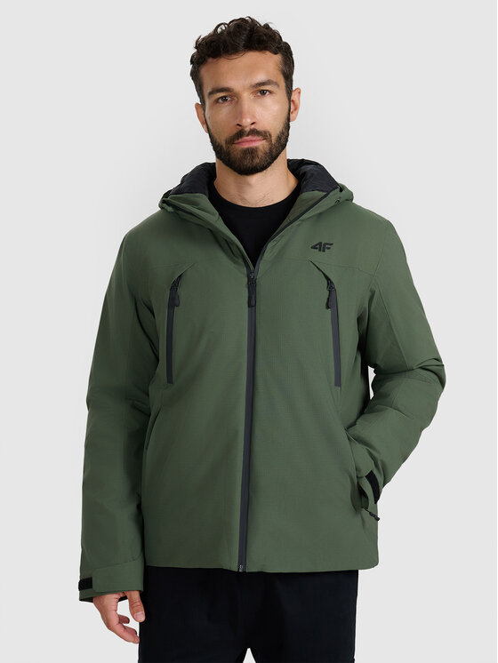 4F 4F Kurtka przejściowa casual Zielony ciemny Regular Fit