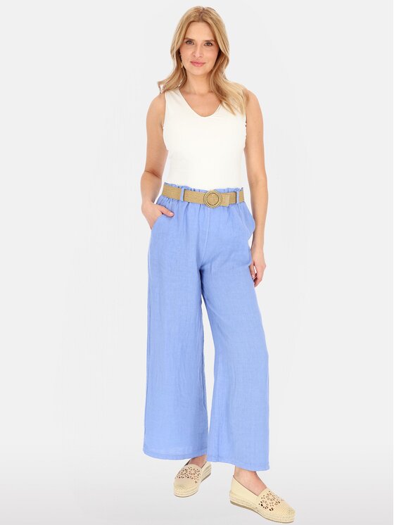 Perso Perso Dámské kalhoty PTE255056F Modrá Regular Fit