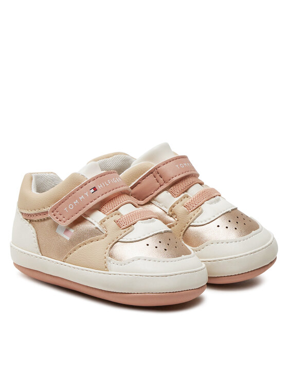 Tommy Hilfiger Tommy Hilfiger Laisvalaikio batai Low Cut Lace-Up/Velcro Sneaker T0A9-33511-1433 Smėlio