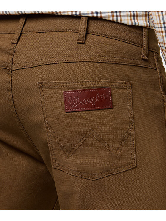Wrangler Wrangler Spodnie materiałowe 112371571 Brązowy Straight Leg